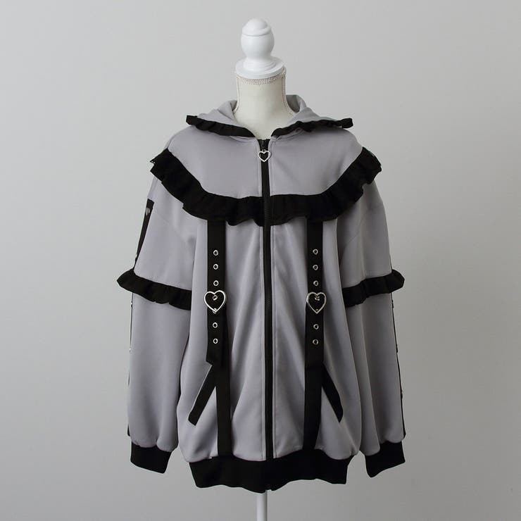 ジャージフリルパーカーワンピース 量産型 地雷系 夢展望[品番