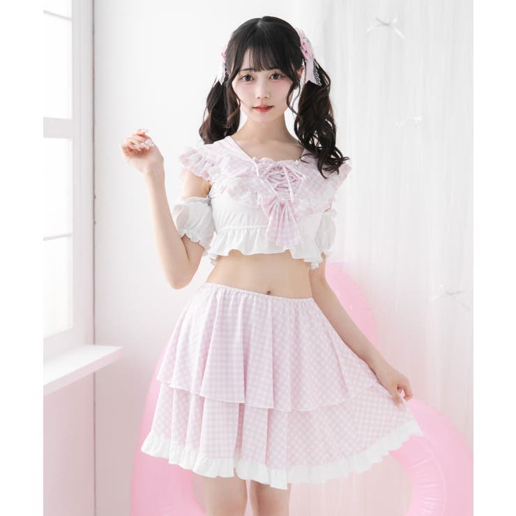 ♥完売人気商品♥DEARMYLOVE ディアマイラブ ハートリボンスカートビキニ ハートリボンスカートビキニ – レディースファッション通販の夢