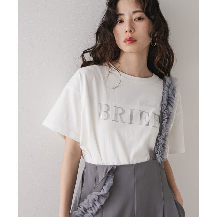 ホワイト | プリント刺繍ロゴTシャツ 韓国 夢展望 | 夢展望