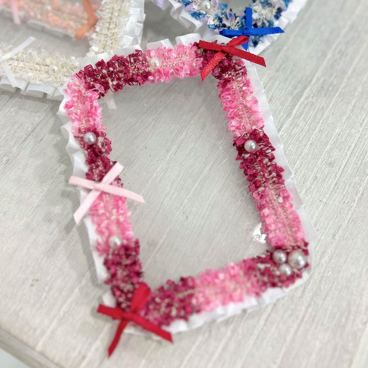 レッド | 推し活ツイードリボントレカケース 量産型 地雷系 夢展望 | DearMyLove