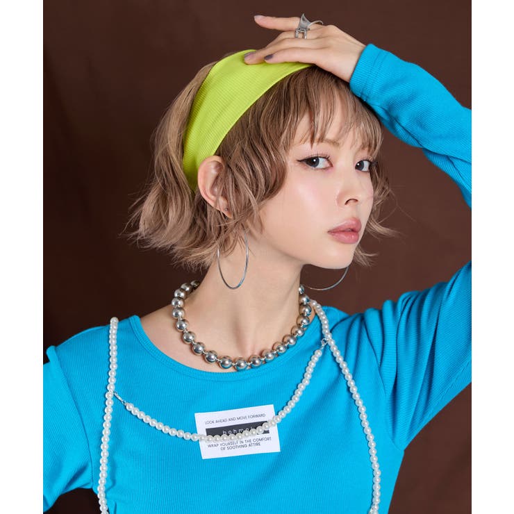 ライム | 【最上もが着用】カラーリブヘアーバンド 韓国 夢展望 | 夢展望