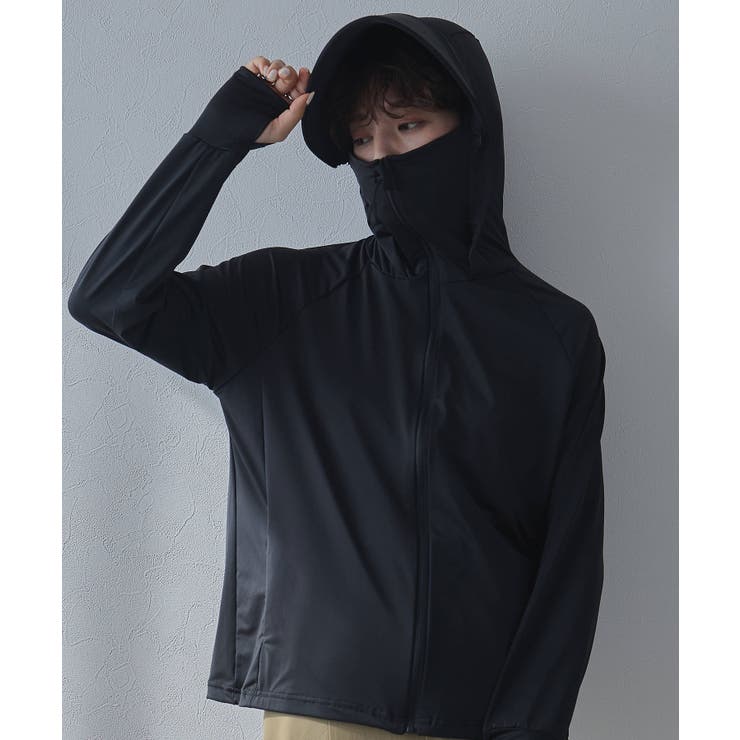ブラック | UVカットラッシュガードパーカ- 韓国 夢展望 bohmal | 夢展望