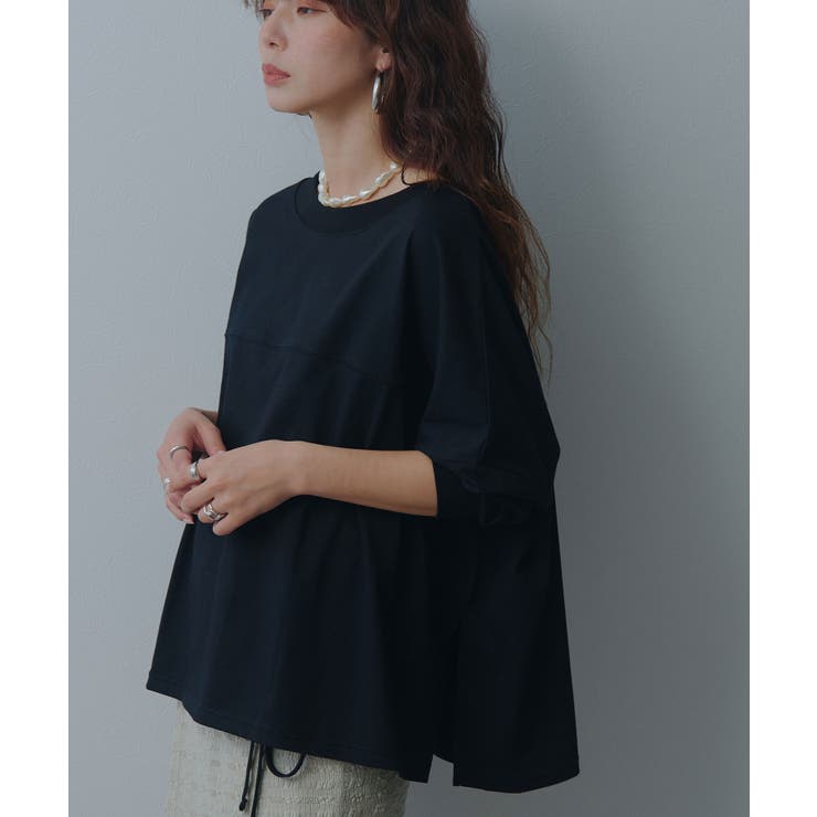 ブラック | マルチウェイルーズTシャツ 韓国 夢展望 bohmal | 夢展望