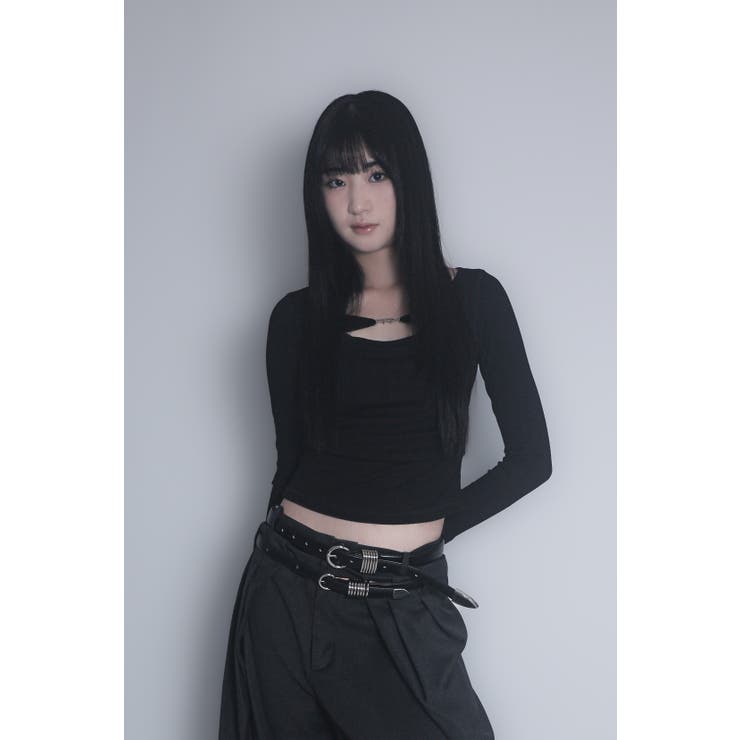 ブラック | カットアウトトップス | yumiri