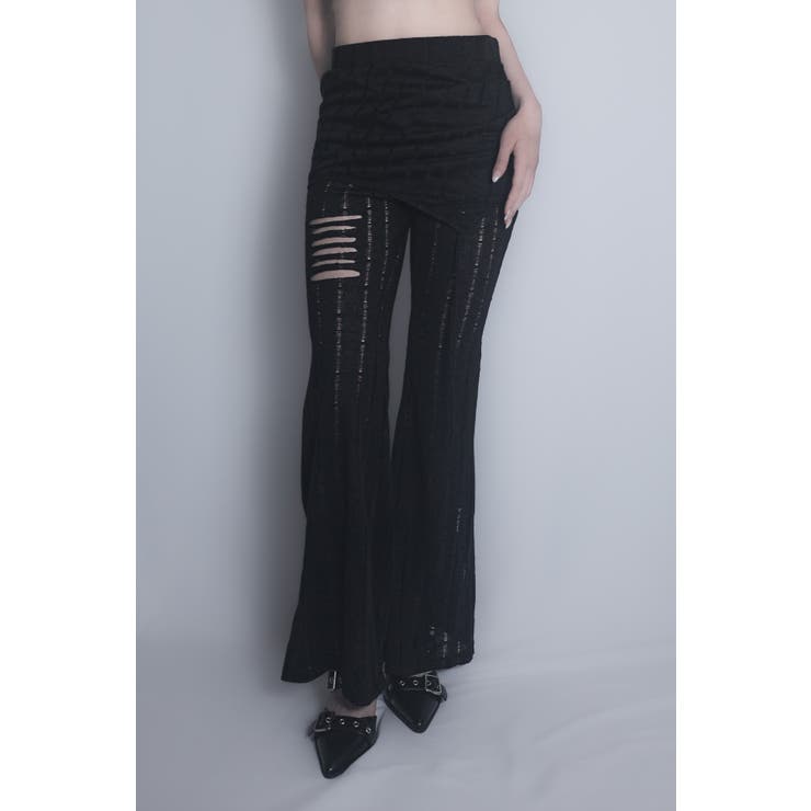 ニットフレアパンツ | yumiri | 詳細画像1 