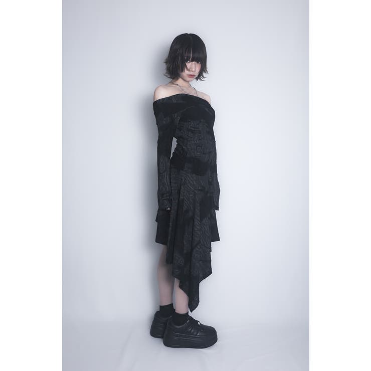 オフショルダーダメージワンピース | yumiri | 詳細画像3 