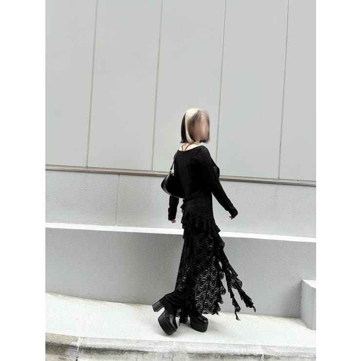 レースデザインロングスカート | yumiri | 詳細画像9 