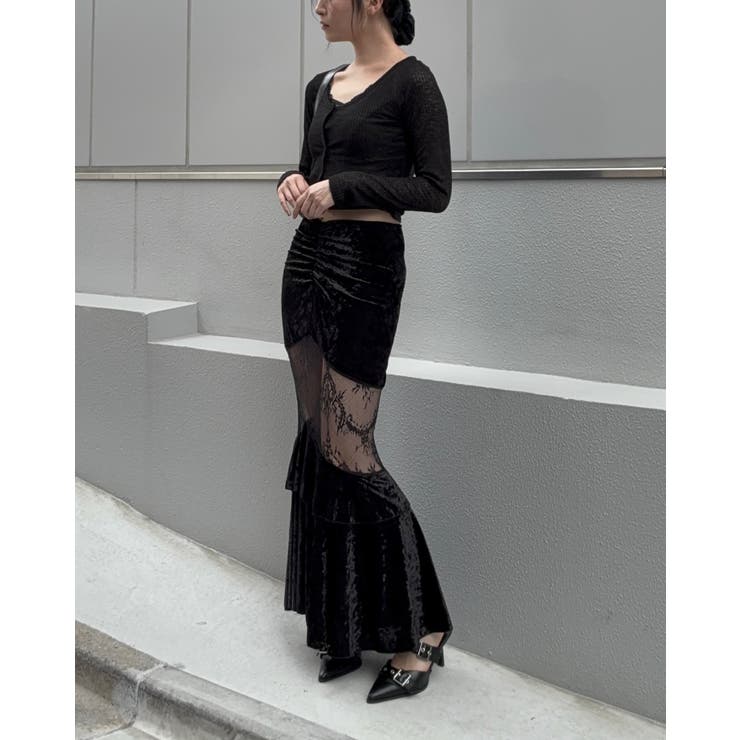 ベロアマーメードスカート | yumiri | 詳細画像9 