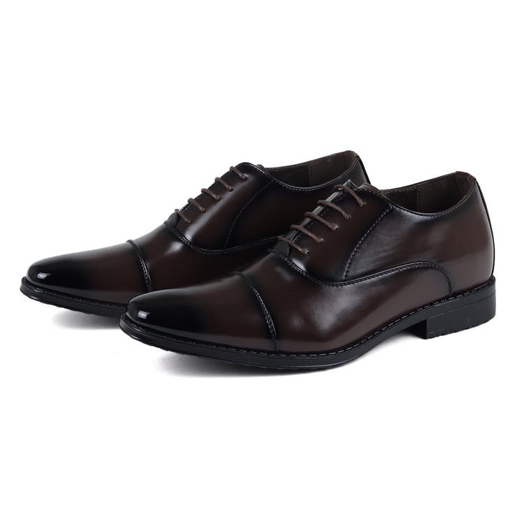 ダークブラウン | ビジネス6cmヒールアップ内羽根ストレートチップ☆2680 | Zeal Market 