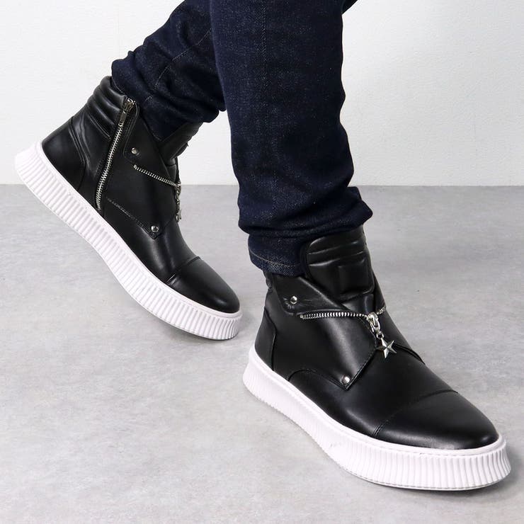 メンズ デザインハイカットスニーカー 17 品番 Zl Zeal Market ジールマーケット のメンズ ファッション通販 Shoplist ショップリスト