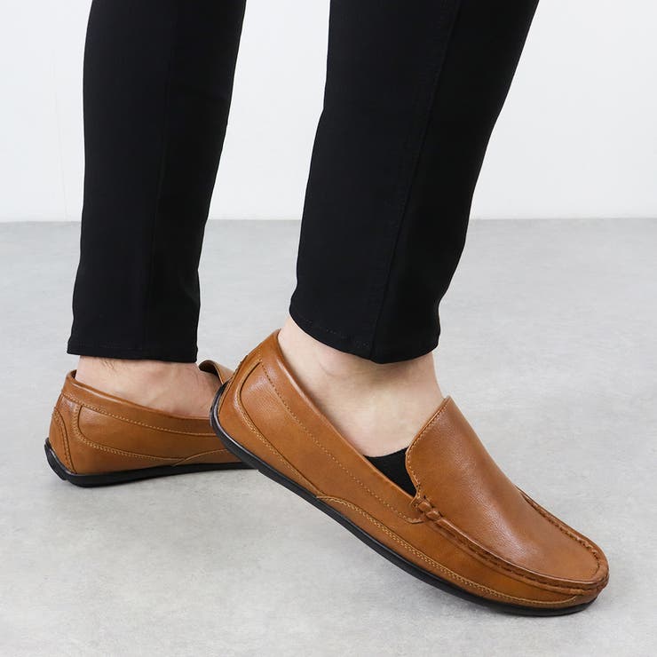 キャメル | メンズ ストリート オフィス カジュアル ドライビング スリッポン ☆907 | Zeal Market 