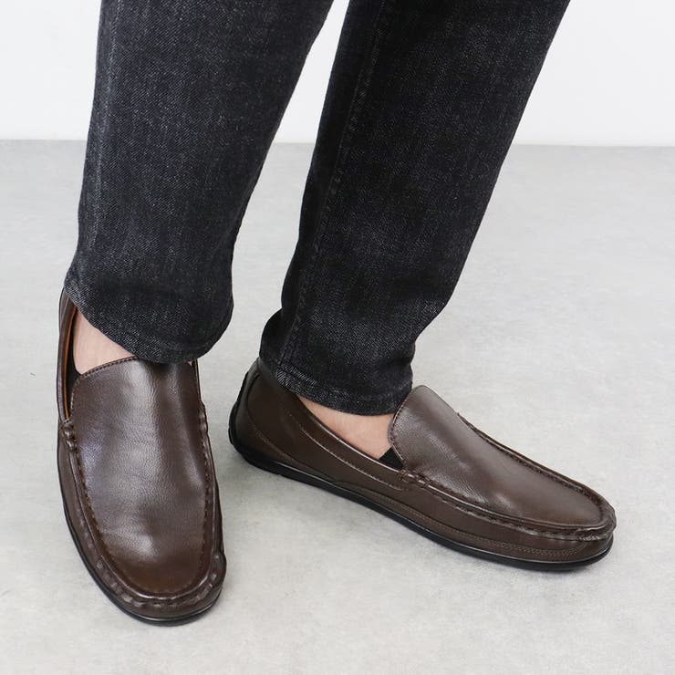 ダークブラウン | メンズ ストリート オフィス カジュアル ドライビング スリッポン ☆907 | Zeal Market 