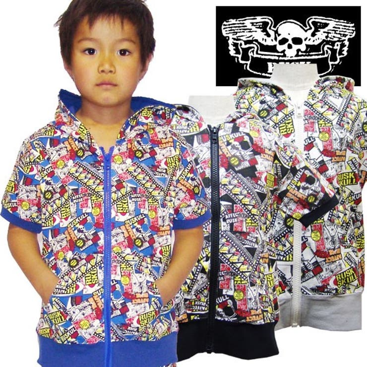 RUSK ドクロアメコミフルZIPパーカ ラスク | ZI-ON | 詳細画像1 