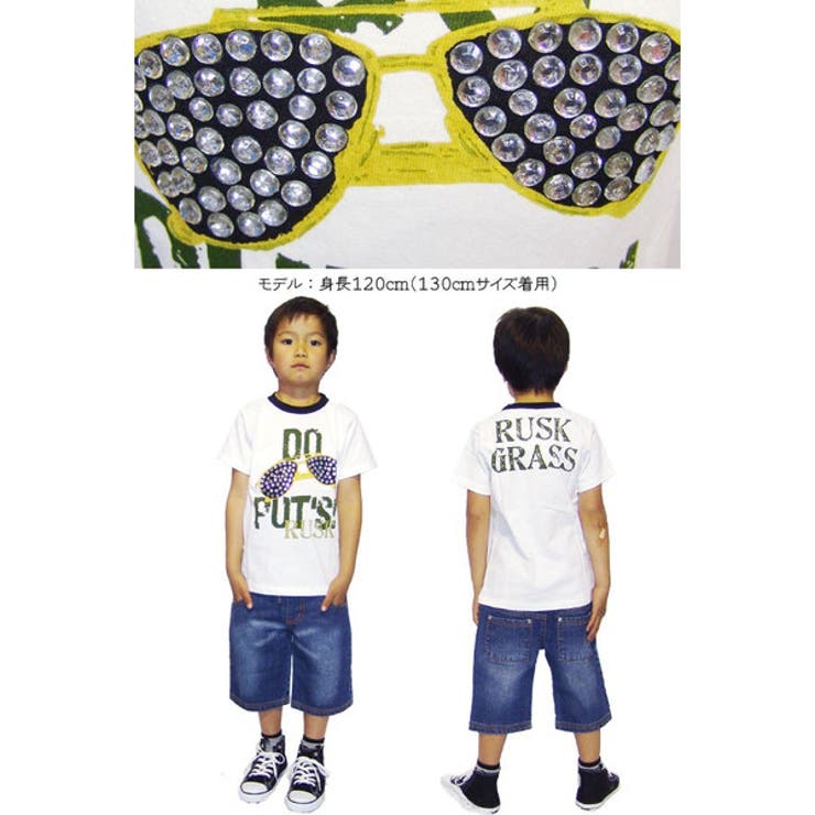 RUSK ラインストーン サングラスTシャツ | ZI-ON | 詳細画像3 