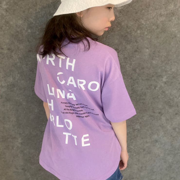 キッズTシャツ子供服半袖ランドヘムビッグシルエットBIGプリントロゴバックプリントジュニアカジュアルロックストリート110cm120cm130cm140cm150cm160cm「223-00」
