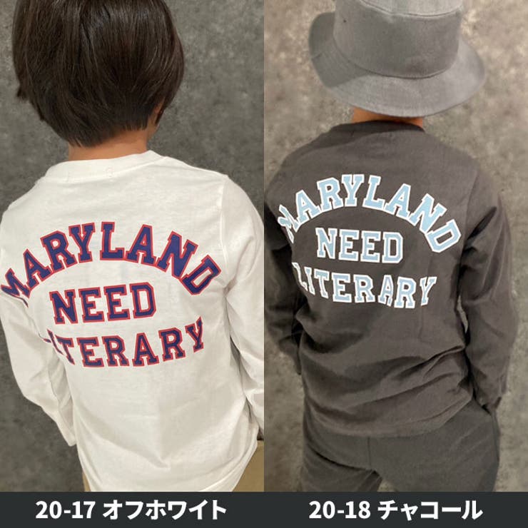 キッズロンTTシャツ子供服長袖クルーネックプリントバックプリントロゴ無地ジュニアカジュアル110cm120cm130cm140cm150cm160cm「542-101」