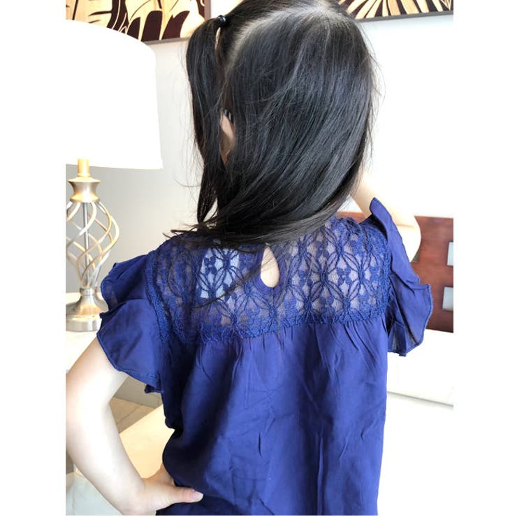 キッズ子供服レースフリルTフリルトップスカットソーナチュラル女の子ガールズ布帛ジュニア120cm130cm140cm150cm160cm「R39-04」