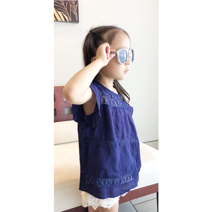 キッズ子供服レースフリルTフリルトップスカットソーナチュラル女の子ガールズ布帛ジュニア120cm130cm140cm150cm160cm「R39-04」