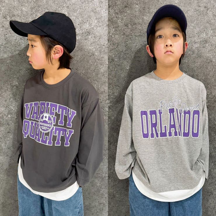 オーバーサイズフェイクロンT キッズ 長袖Tシャツ | ZI-ON | 詳細画像2 