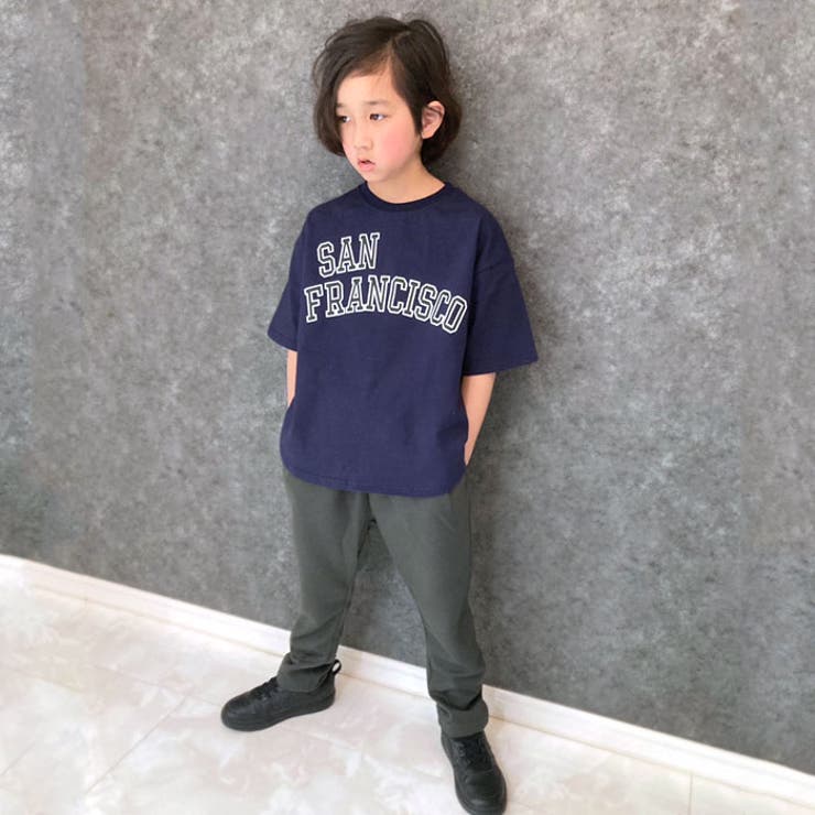 キッズTシャツ子供服半袖プリントビッグシルエットBIGロゴバックプリントジュニアカジュアルスポーティーストリート110cm120cm130cm140cm150cm160cm「523-109」