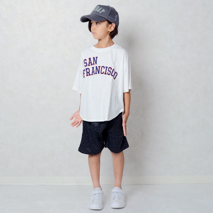 キッズTシャツ子供服半袖プリントビッグシルエットBIGロゴバックプリントジュニアカジュアルスポーティーストリート110cm120cm130cm140cm150cm160cm「523-109」