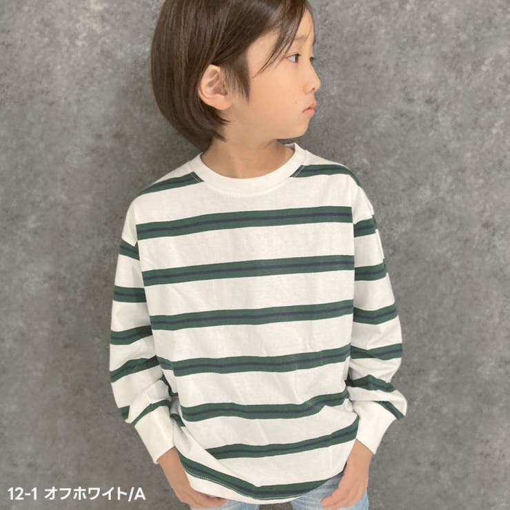 ボーダーBIGロンT キッズ 長袖Tシャツ [品番：ZONK0006877]｜ZI-ON（ジーオン）のキッズファッション通販｜SHOPLIST（ショップリスト）