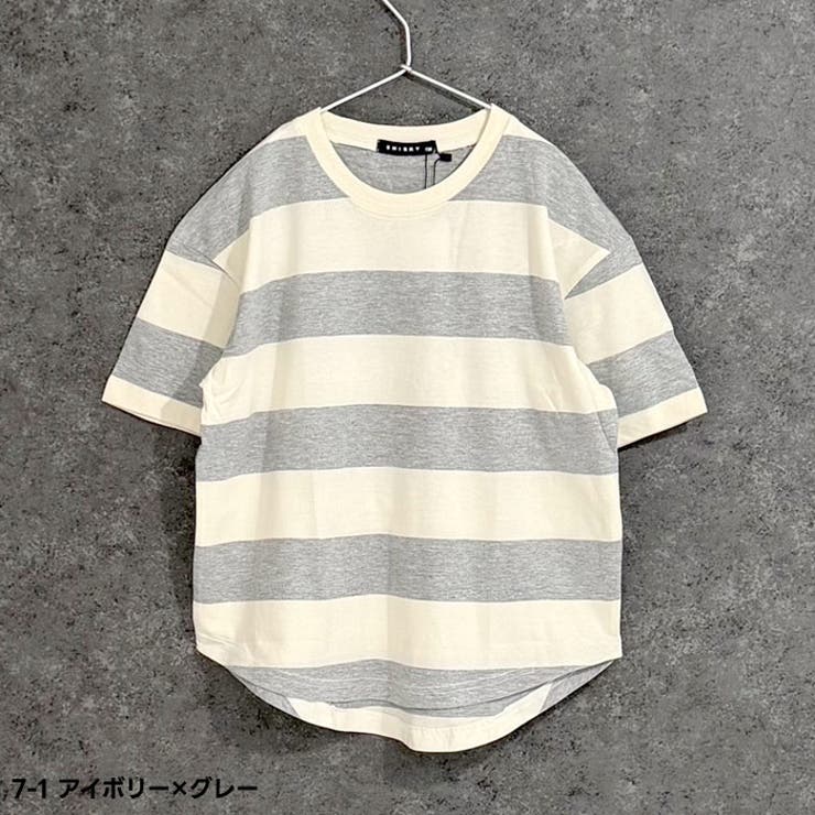 SHISKY オーバーサイズ ワイドボーダーTシャツ | ZI-ON | 詳細画像4 