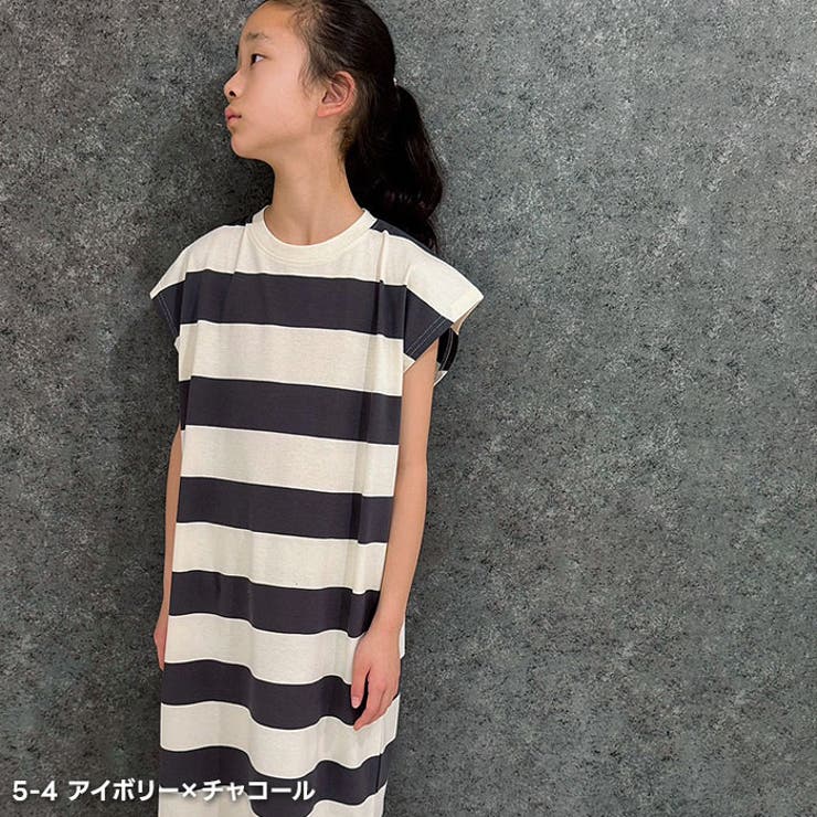 SHISKY オーバーサイズワイドボーダースリーブレスドレス ノースリーブワンピ… | ZI-ON | 詳細画像5 