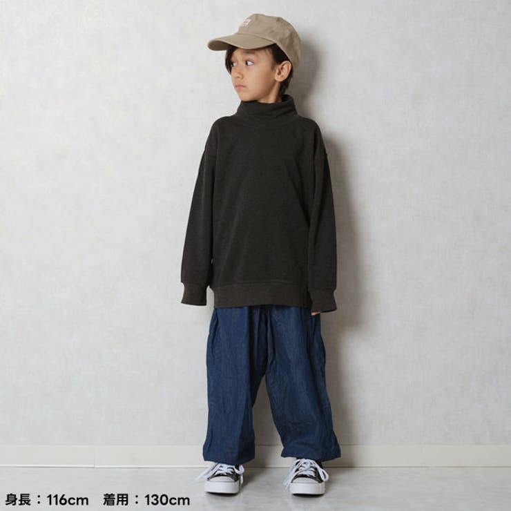 オーバーサイズタートルネック裏起毛トレーナー キッズ 子供服 [品番：ZONK0007116]｜ZI-ON（ジーオン）のキッズファッション通販｜SHOPLIST（ショップリスト）