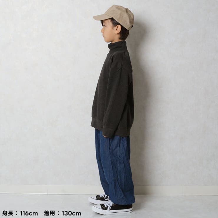 オーバーサイズタートルネック裏起毛トレーナー キッズ 子供服 | ZI-ON | 詳細画像6 