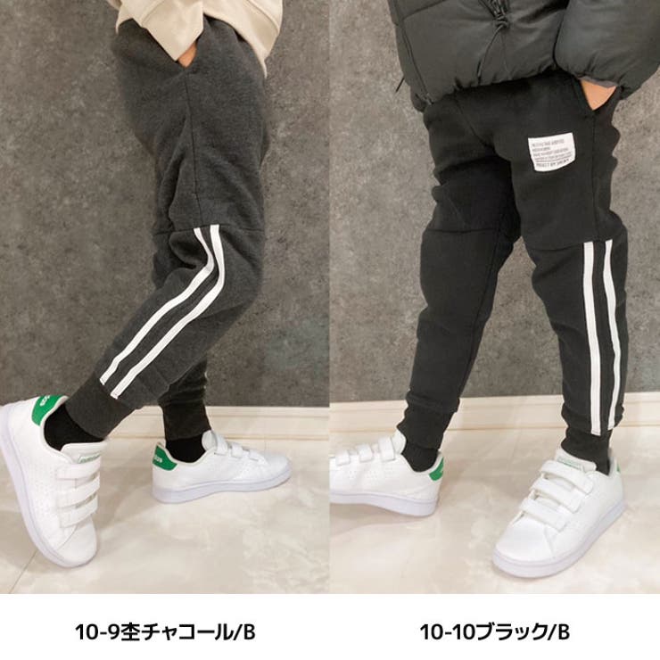 キッズパンツ長ズボン子供服スウェットパンツラインパンツラインテックパンツ10分丈ジャージ裏起毛ワンポイントジュニアカジュアル110cm120cm130cm140cm150cm160cm「542-02」