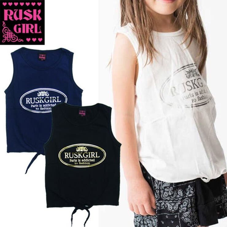 RUSKGIRL 箔プリントロゴタンクトップ ラスクガール | ZI-ON | 詳細画像4 