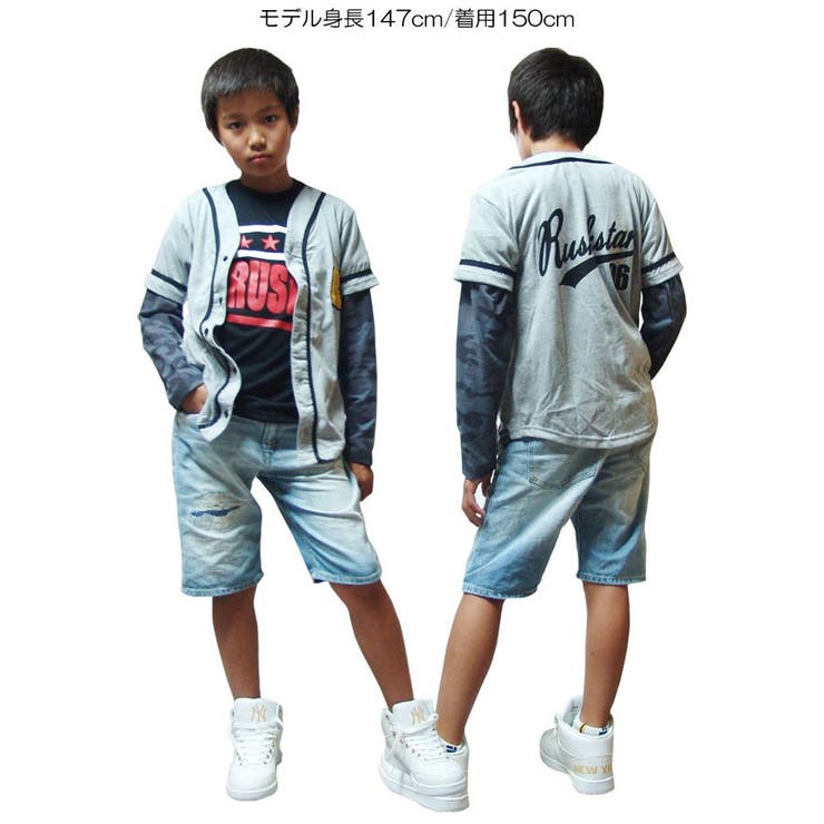 キッズ 半袖ベースボールシャツ 子供服 | ZI-ON | 詳細画像8 