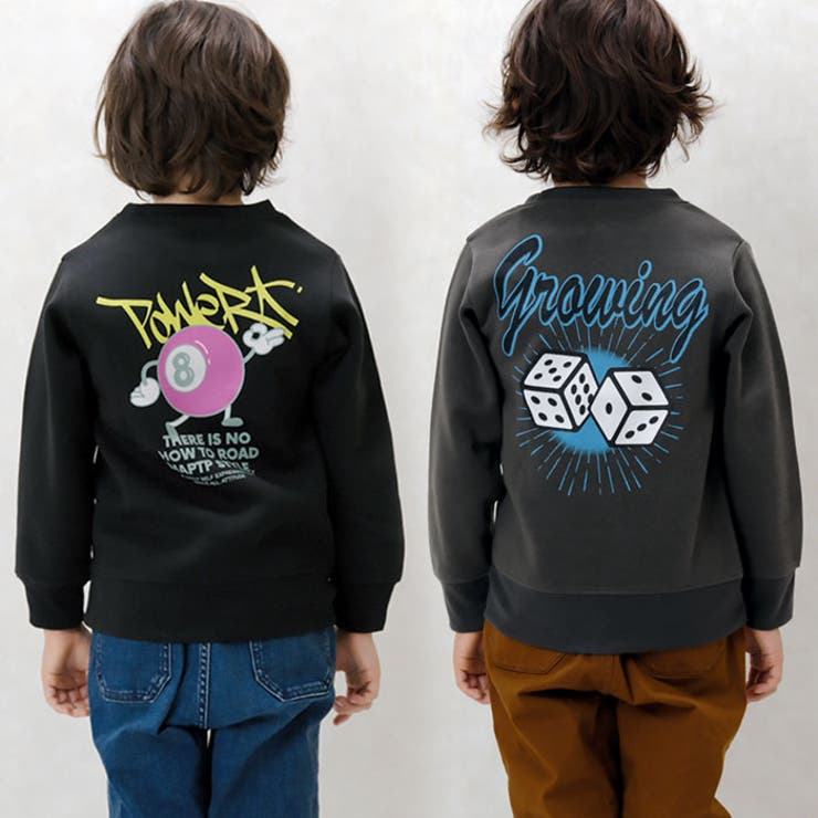 裏起毛プリントトレーナー キッズ トップス | ZI-ON | 詳細画像8 