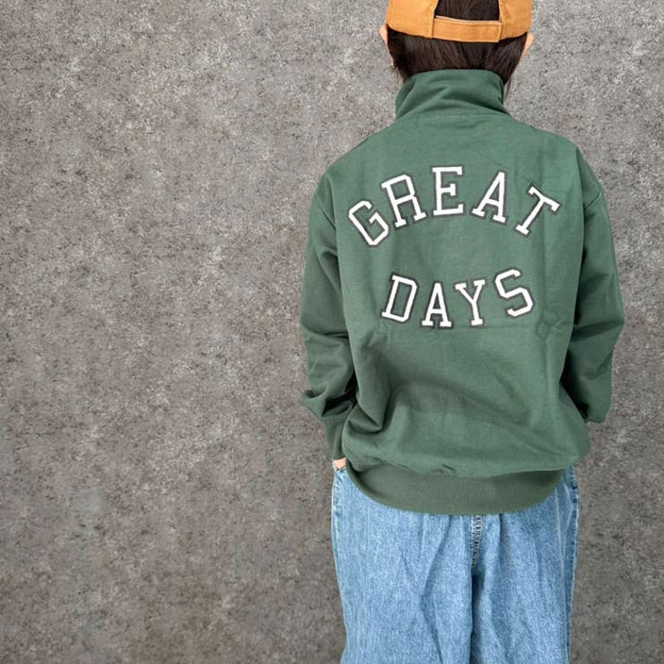 裏起毛ハーフジップBIGトレーナー キッズ タートルネック | ZI-ON | 詳細画像4 