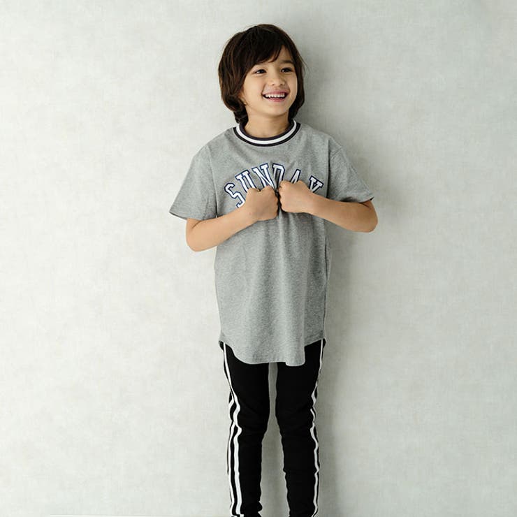 ラインリブBIGtシャツ キッズ 半袖Tシャツ | ZI-ON | 詳細画像5 