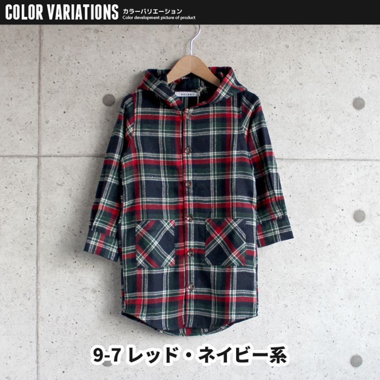 人気商品の入荷速報 入荷Now キッズ ネルシャツ シャツパーカー[品番：ZONK0006029]｜ZI-ON トップス
