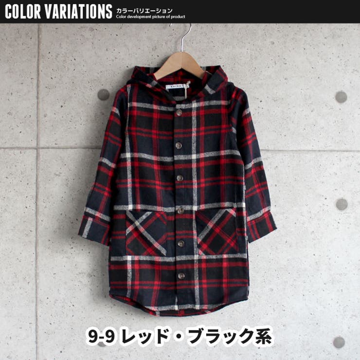 超特価激安 キッズ シャツパーカー[品番：ZONK0006029]｜ZI-ON ネルシャツ トップス