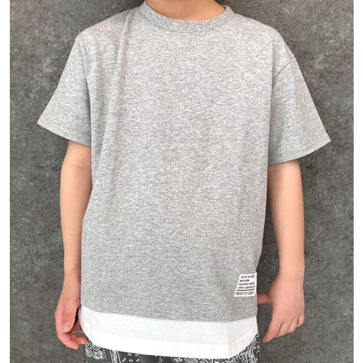 【送料無料】キッズTシャツ子供服半袖無地レイヤード重ね着ジュニアシンプルカジュアルスポーティーストリート110cm120cm130cm140cm150cm160cm「523-112」