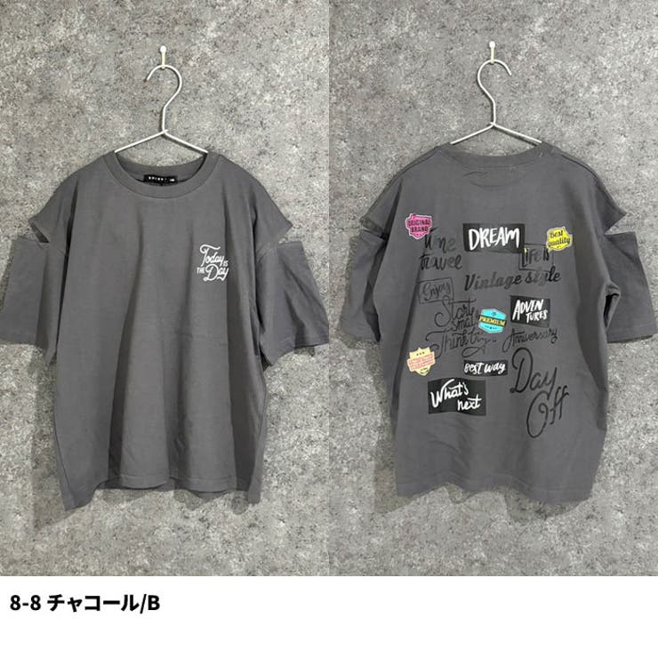 SHISKY オーバーサイズエンプティショルダープリントTシャツ キッズ | ZI-ON | 詳細画像12 
