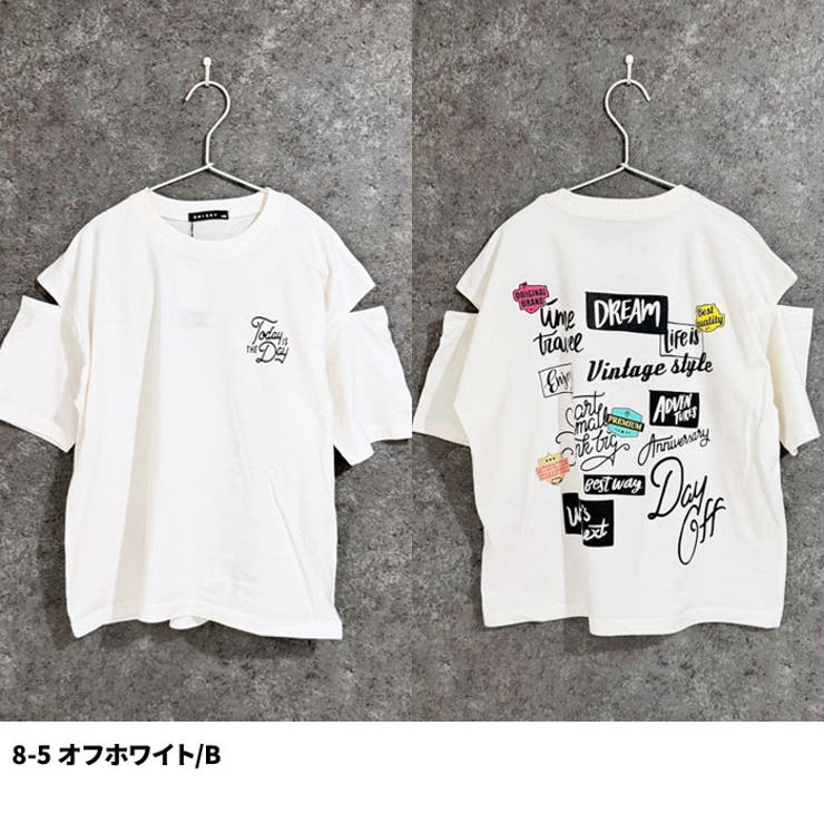 SHISKY オーバーサイズエンプティショルダープリントTシャツ キッズ | ZI-ON | 詳細画像9 
