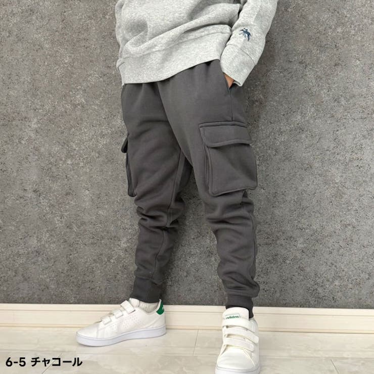 裏起毛スウェットカーゴパンツ キッズ 子供服[品番：ZONK0007106