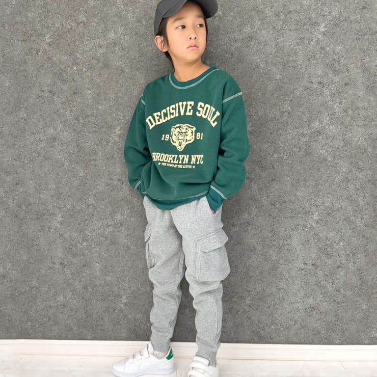 裏起毛スウェットカーゴパンツ キッズ 子供服[品番：ZONK0007106
