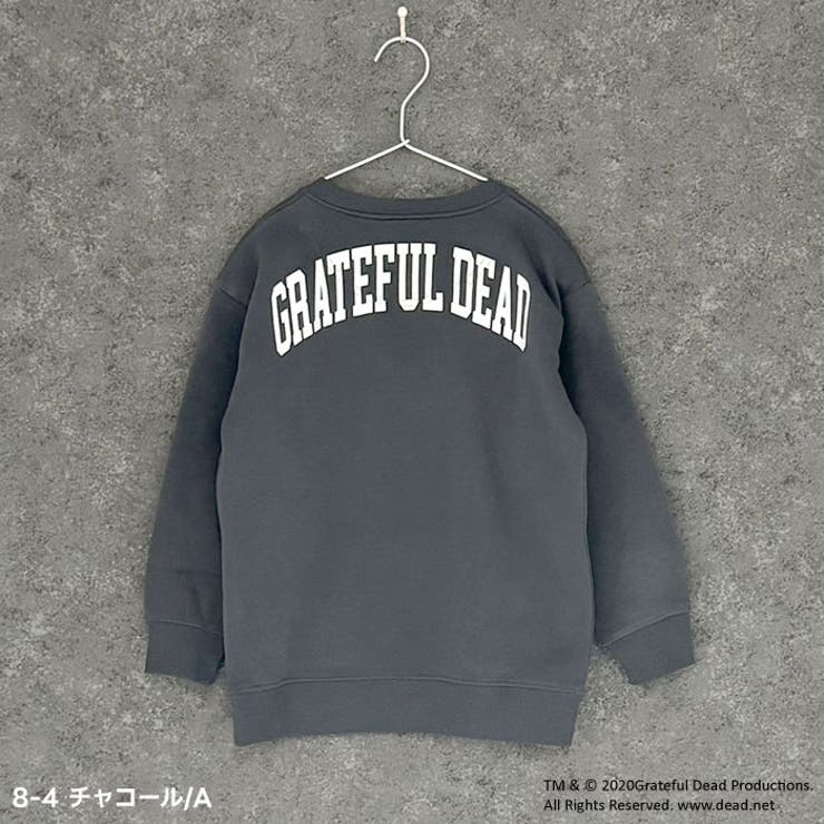 GRATEFULDEADオーバーサイズトレーナーキッズ子供服男の子女の子キャラクターグレイトフルデッド長袖トップススウェットビッグシルエットBIGビックバンド裏起毛冬物冬服秋物秋服韓国子供服110cm120cm130cm140cm150cm160cm「GF44-02」