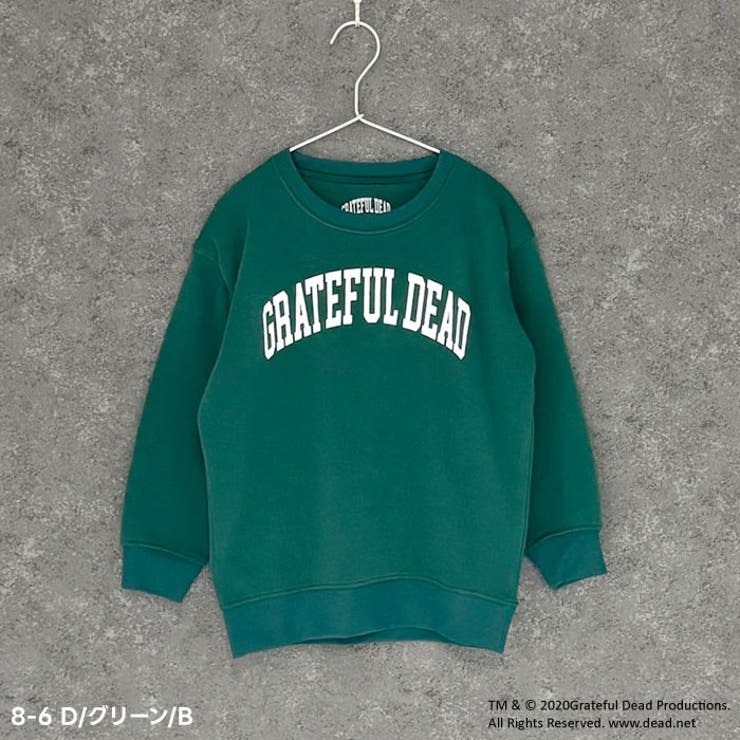 GRATEFULDEADオーバーサイズトレーナーキッズ子供服男の子女の子キャラクターグレイトフルデッド長袖トップススウェットビッグシルエットBIGビックバンド裏起毛冬物冬服秋物秋服韓国子供服110cm120cm130cm140cm150cm160cm「GF44-02」