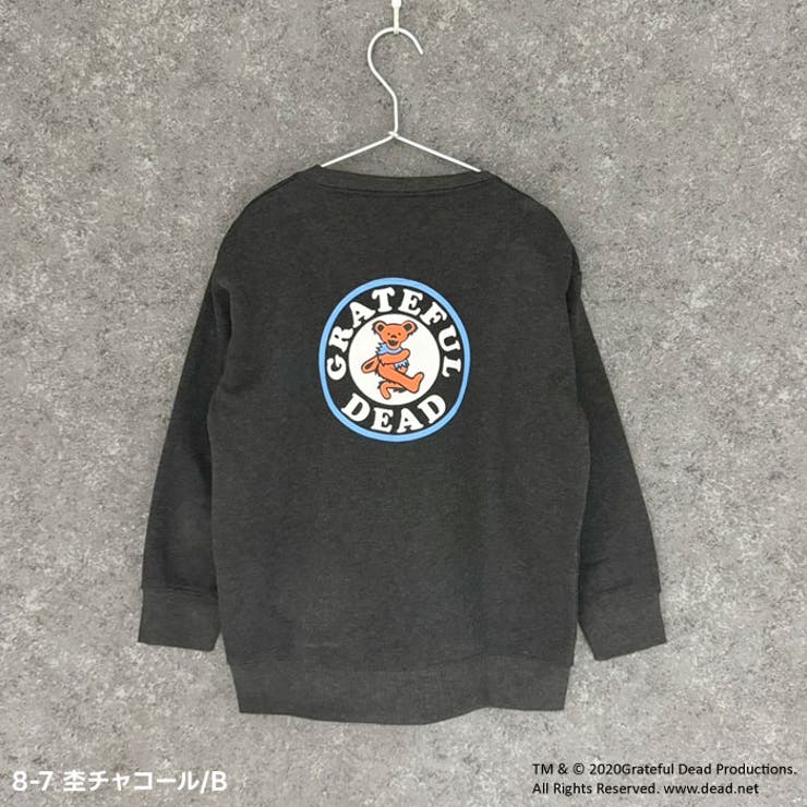 GRATEFULDEADオーバーサイズトレーナーキッズ子供服男の子女の子キャラクターグレイトフルデッド長袖トップススウェットビッグシルエットBIGビックバンド裏起毛冬物冬服秋物秋服韓国子供服110cm120cm130cm140cm150cm160cm「GF44-02」