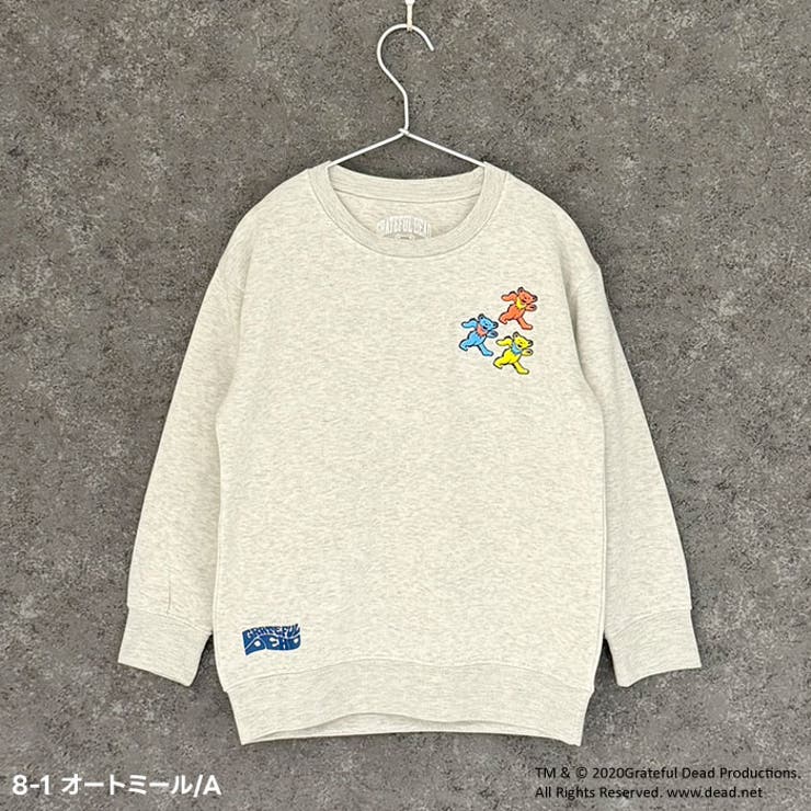 GRATEFULDEADオーバーサイズトレーナーキッズ子供服男の子女の子キャラクターグレイトフルデッド長袖トップススウェットビッグシルエットBIGビックバンド裏起毛冬物冬服秋物秋服韓国子供服110cm120cm130cm140cm150cm160cm「GF44-02」