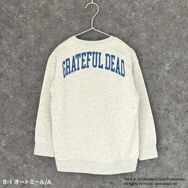 GRATEFULDEADオーバーサイズトレーナーキッズ子供服男の子女の子キャラクターグレイトフルデッド長袖トップススウェットビッグシルエットBIGビックバンド裏起毛冬物冬服秋物秋服韓国子供服110cm120cm130cm140cm150cm160cm「GF44-02」