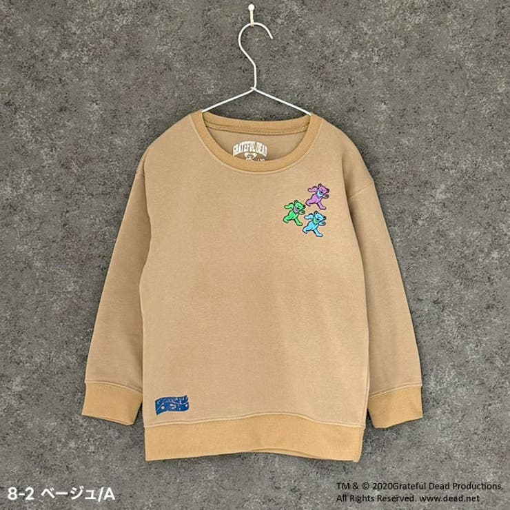 GRATEFULDEADオーバーサイズトレーナーキッズ子供服男の子女の子キャラクターグレイトフルデッド長袖トップススウェットビッグシルエットBIGビックバンド裏起毛冬物冬服秋物秋服韓国子供服110cm120cm130cm140cm150cm160cm「GF44-02」