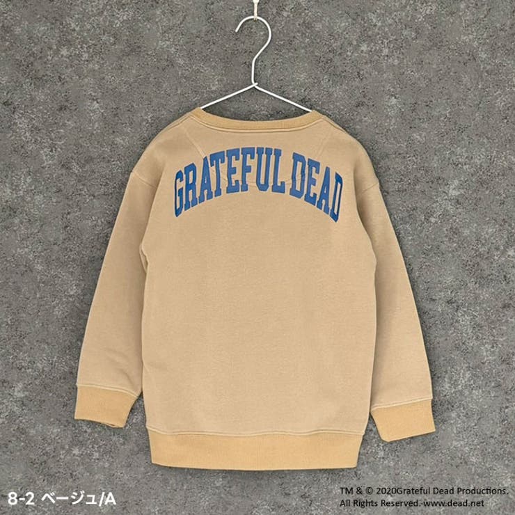 GRATEFULDEADオーバーサイズトレーナーキッズ子供服男の子女の子キャラクターグレイトフルデッド長袖トップススウェットビッグシルエットBIGビックバンド裏起毛冬物冬服秋物秋服韓国子供服110cm120cm130cm140cm150cm160cm「GF44-02」